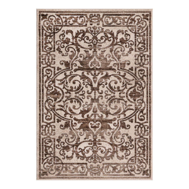 Alexzandar Ikat Indoor Rug, Rectangle 4' x 6'