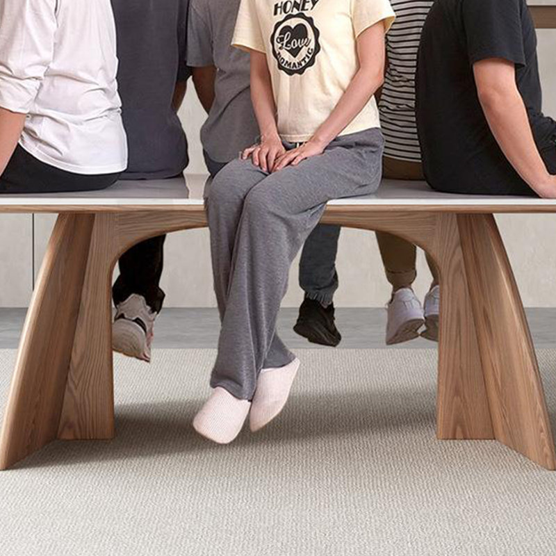 Modern minimalist dining table set, 30.31"H x 70.87"L x 35.43"W