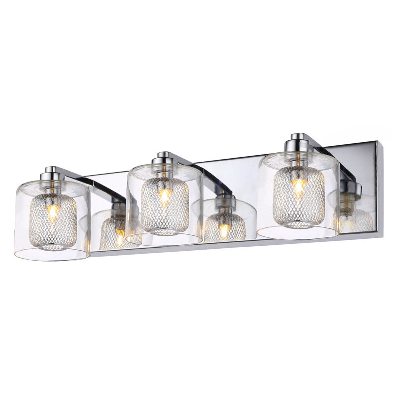 Éclairage pour meuble-lavabo moderne en cristal 3 lumières Heinzer
