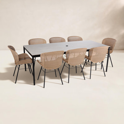 Emi 87" Patio Dining Set