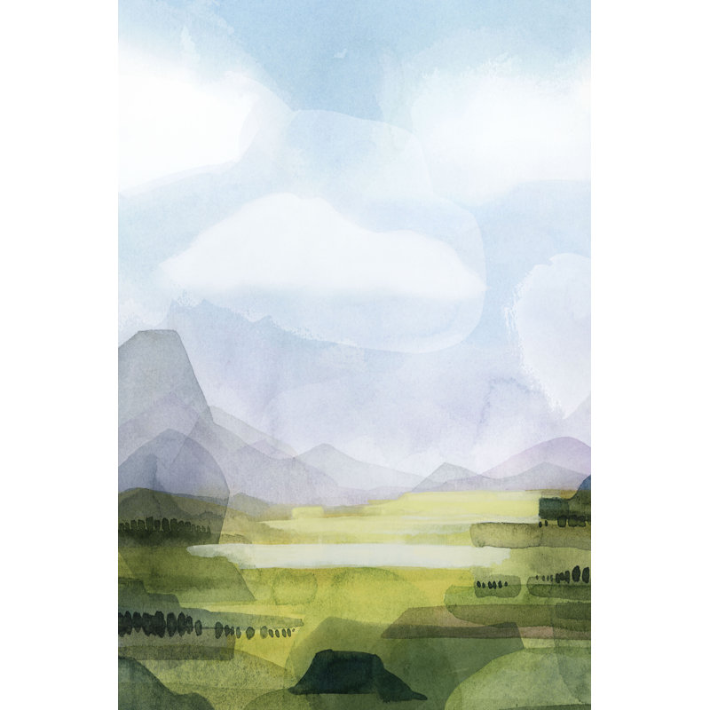 Verdant Vale I - Painting,  280 cm H x 122 cm W, Black Floater Frame