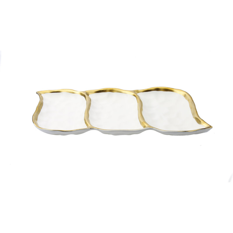 Plat de enchante en porcelaine avec rebord Oates