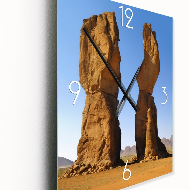 Horloge murale verticale Desert Plains I - Meadow, Petit