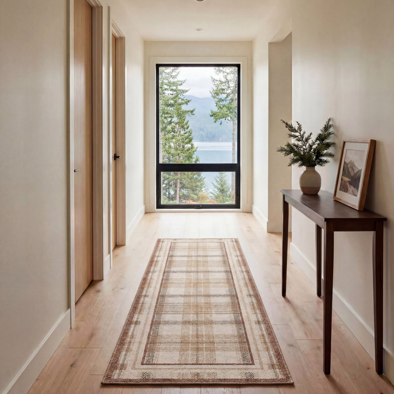 Eddie Bauer Printed Washable Rugs, Runner 2' x 6', Beige