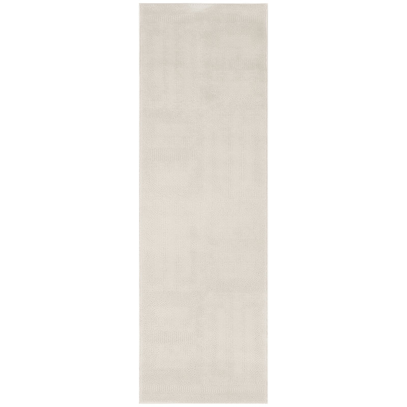 Ebern Designs Reimann Ivory Modern Indoor Rug, Runner 2' x 6'