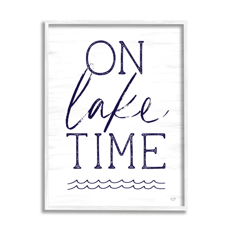 «On Lake Time Water Waves», art giclée par Lux + Me Designs, H 14 po x l 11 po x P 1,5 po, Giclée encadrée blanc bord de mer