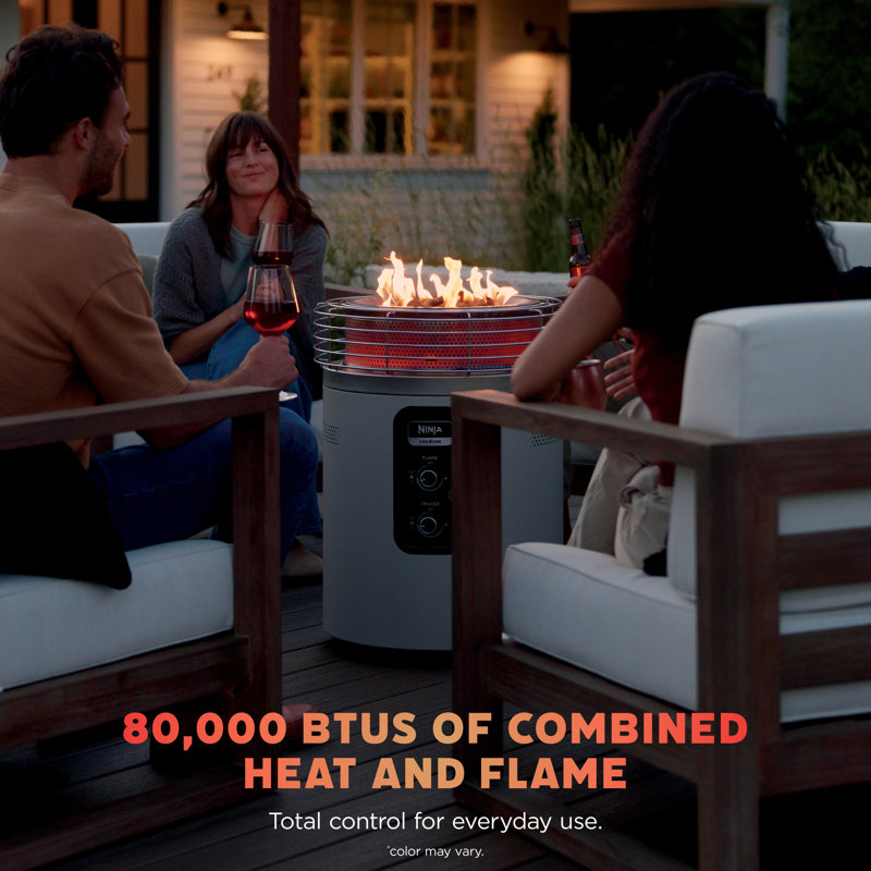 Ninja Fireside360 Outdoor Heater & Fire Pit, Silver