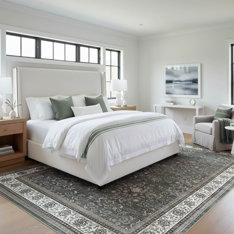  Wyatt & Ash Dream Mink Finley Printed Chenille Rugs, 7'10" x 10', Green