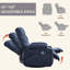 Fauteuil inclinable électrique à massage thermique avec fauteuil à bascule et pivotant en tissu pour le salon