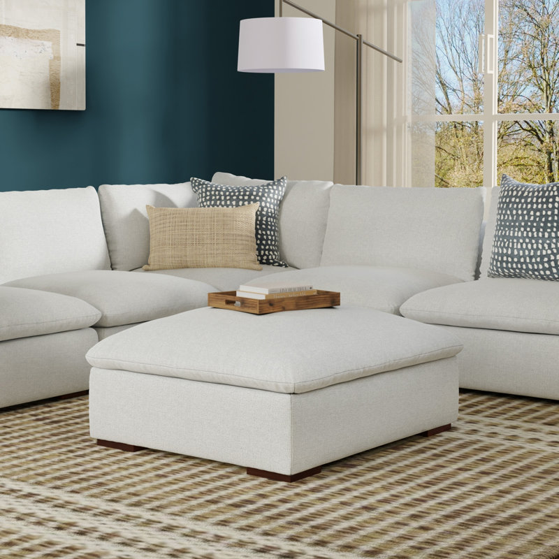 Repose-pieds en tissu gris performance Jasmine