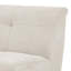Chaise rembourrée sans accoudoirs courbée ivoire