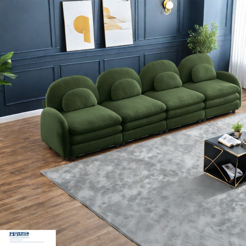 Canapés Cloud Comfort, canapé modulaire moderne 4 places Teddy pour la maison