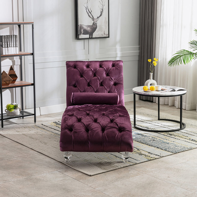 Canapé Leisure avec pieds en acrylique, Mauve
