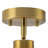 9" Mid-Century Modern Textured Glass Durm-Shaped  Flush Mount