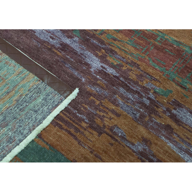 Hand-Knotted High-Quality Red and Gray Area Rug