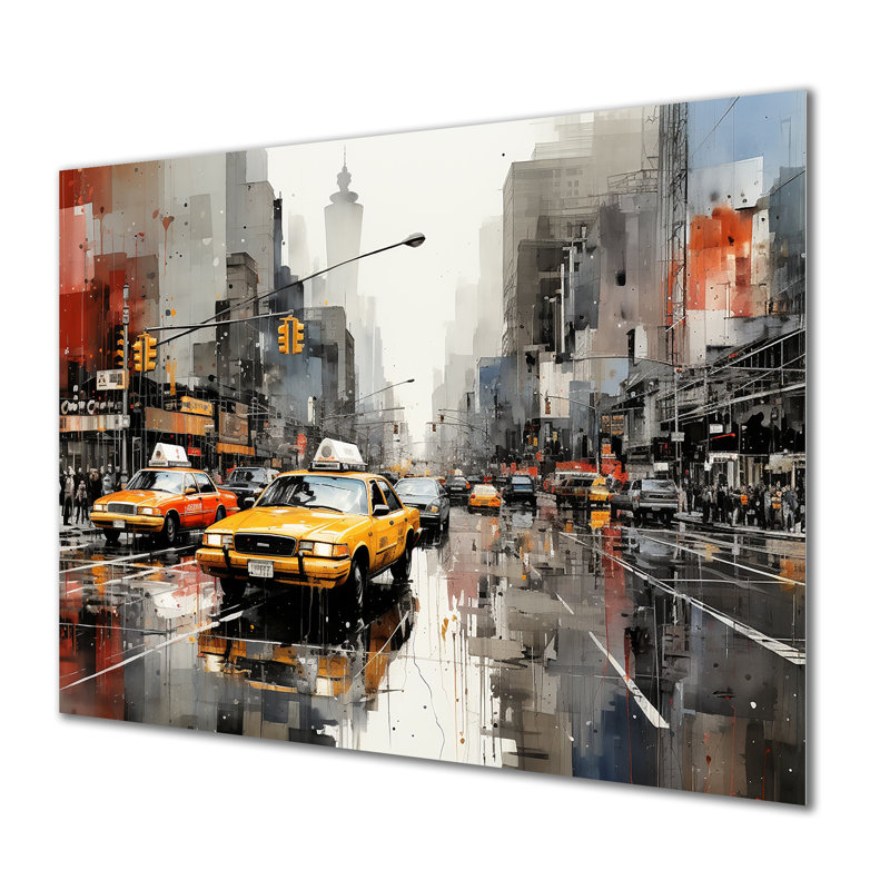 «Yellow Rues of Harlem II» - art mural en métal Renaissance Harlem, H 30 po x l 40 po x P 1,5 po