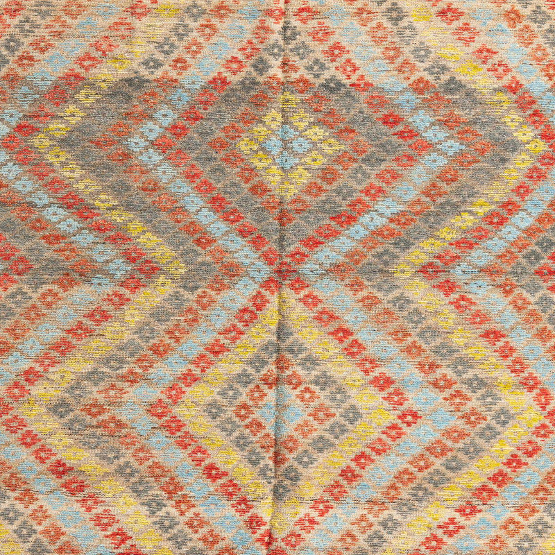 Tapis abstrait moderne 4351, Carré 4 pi