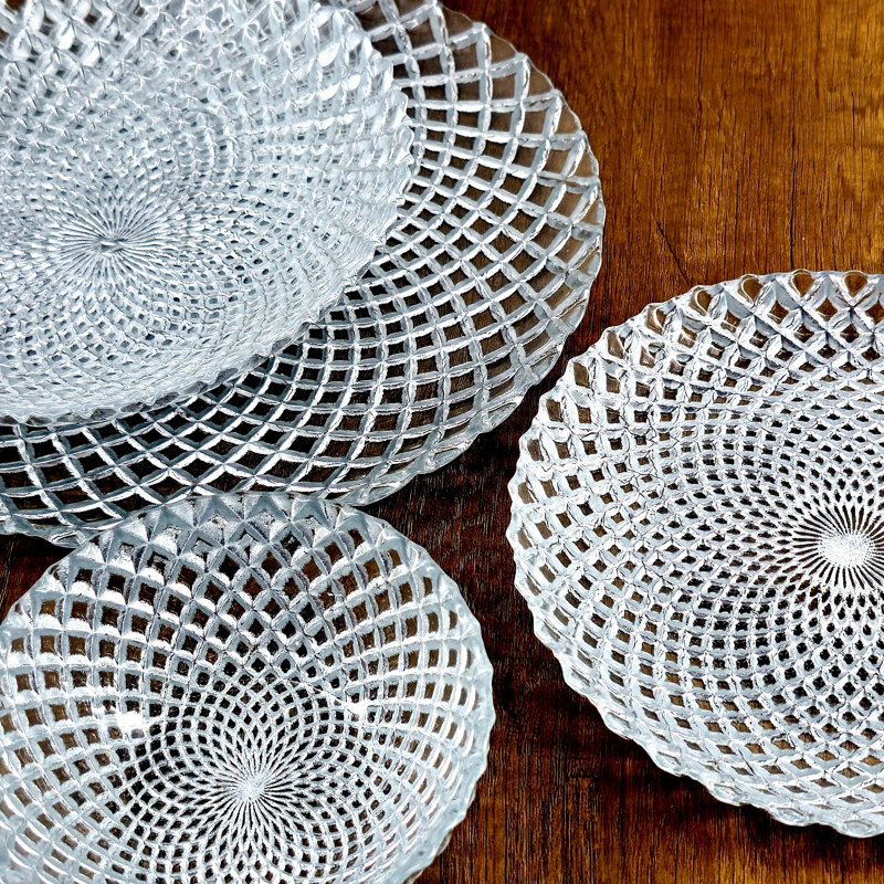 Service de table en verre doré 16 pièces Pina, Argent