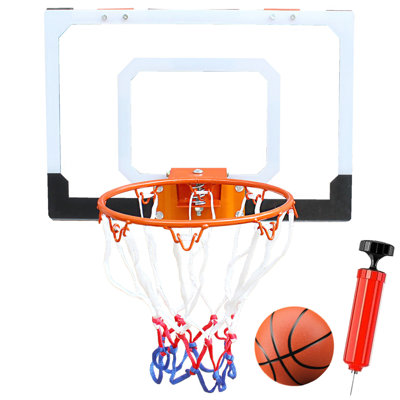 Mini panier de basketball intérieur ou extérieur avec tableau de pointage, 1 ballon et pompe à air, adapté aux enfants de 6 à 12 ans, chambre à coucher, piscine, etc., panier de basketball pour les garçons en cadeau