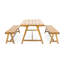 Ensemble de table de pique-nique contemporain en bois d'acacia durable