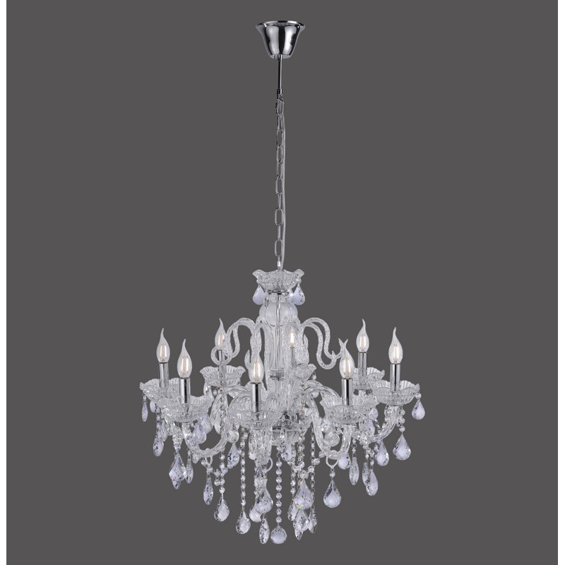 Debden 8 - Light Chandelier, Transparent