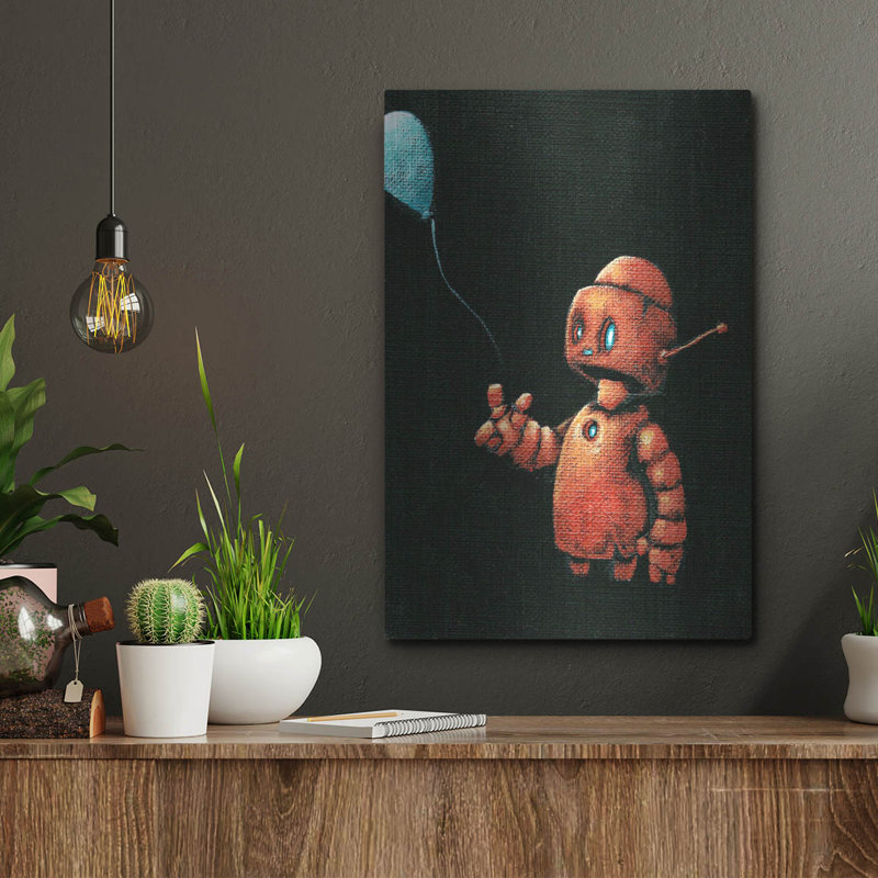 We Bot, peinture, art mural en métal 11 pi Craig Snodgrass, H 16 po x l 12 po