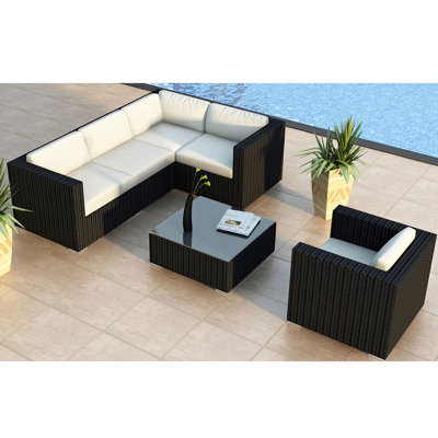 Suffern 4 - Person Modular Patio Conversation Set with Cushions