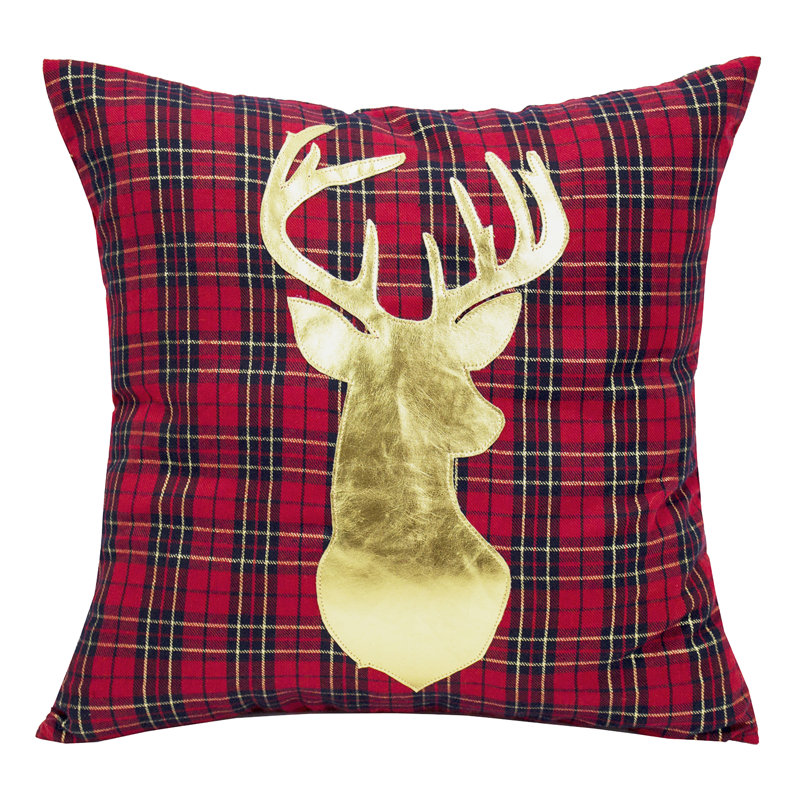 Plaid Outdoor Reversible Throw Pillow