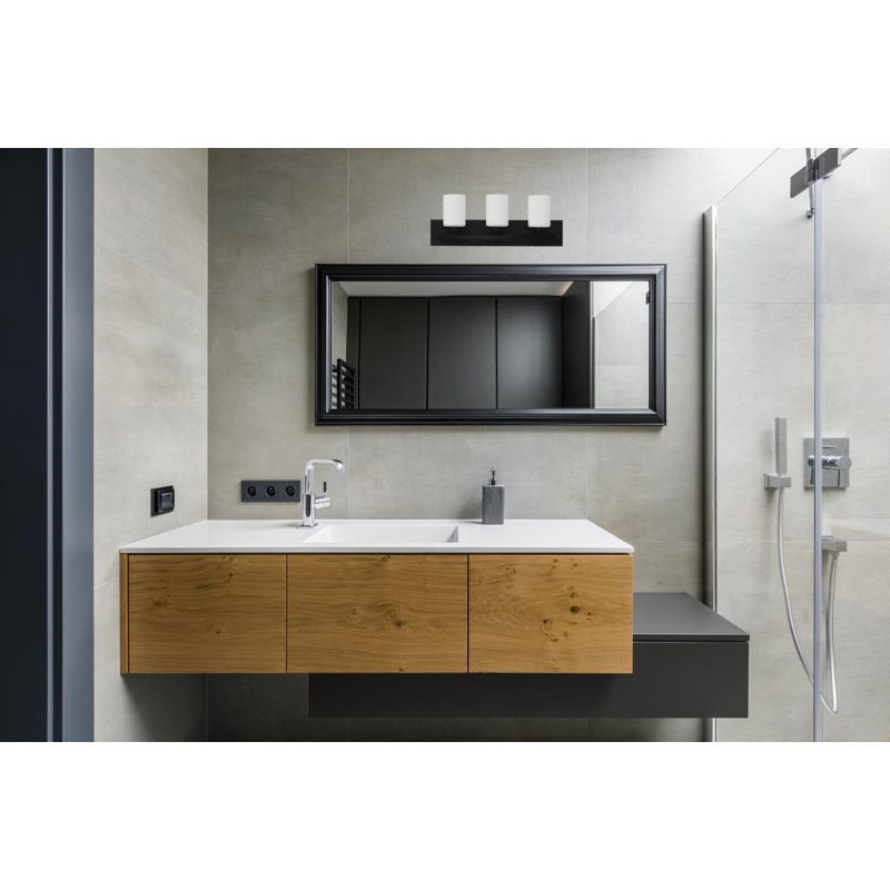 Éclairage pour meuble-lavabo à intensité variable Aimilia, 3, Noir
