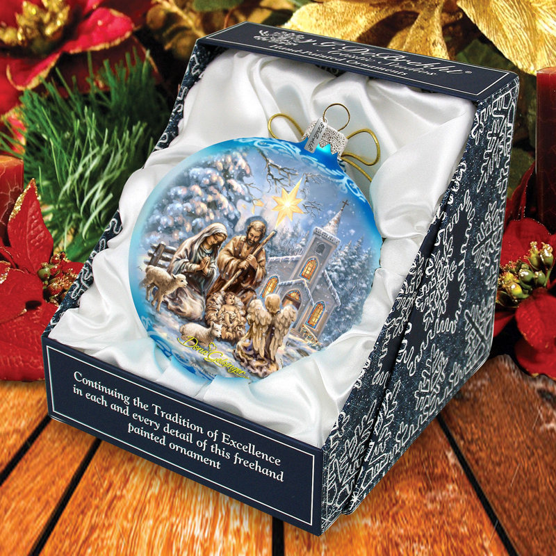 Holiday Splendor 5'' Glass Ball Ornament