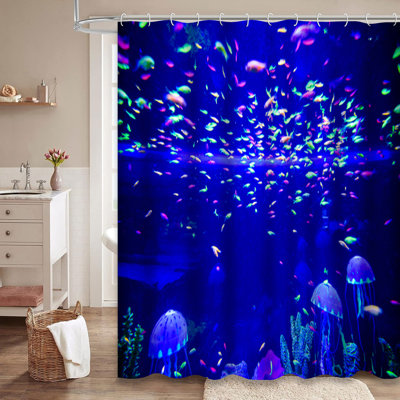 Magnifique rideau de douche avec 12 crochets