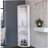 White 3-Tier Shelf Corner Bar Cabinet with Glass Rack