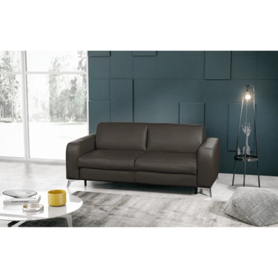 Kitt Genuine Leather 2-Seat Fold-out Sleeper Sofa