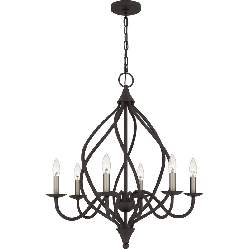 Lustre en bronze vieilli 6 lumières Dupont