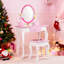 Vanity Desk Set, Makeup Table, Dresser Table Pink
