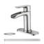 Robinet de lavabo pour salle de bain à poignée simple 1 ou 3 trous avec plaque de pont et trop-plein-118546115