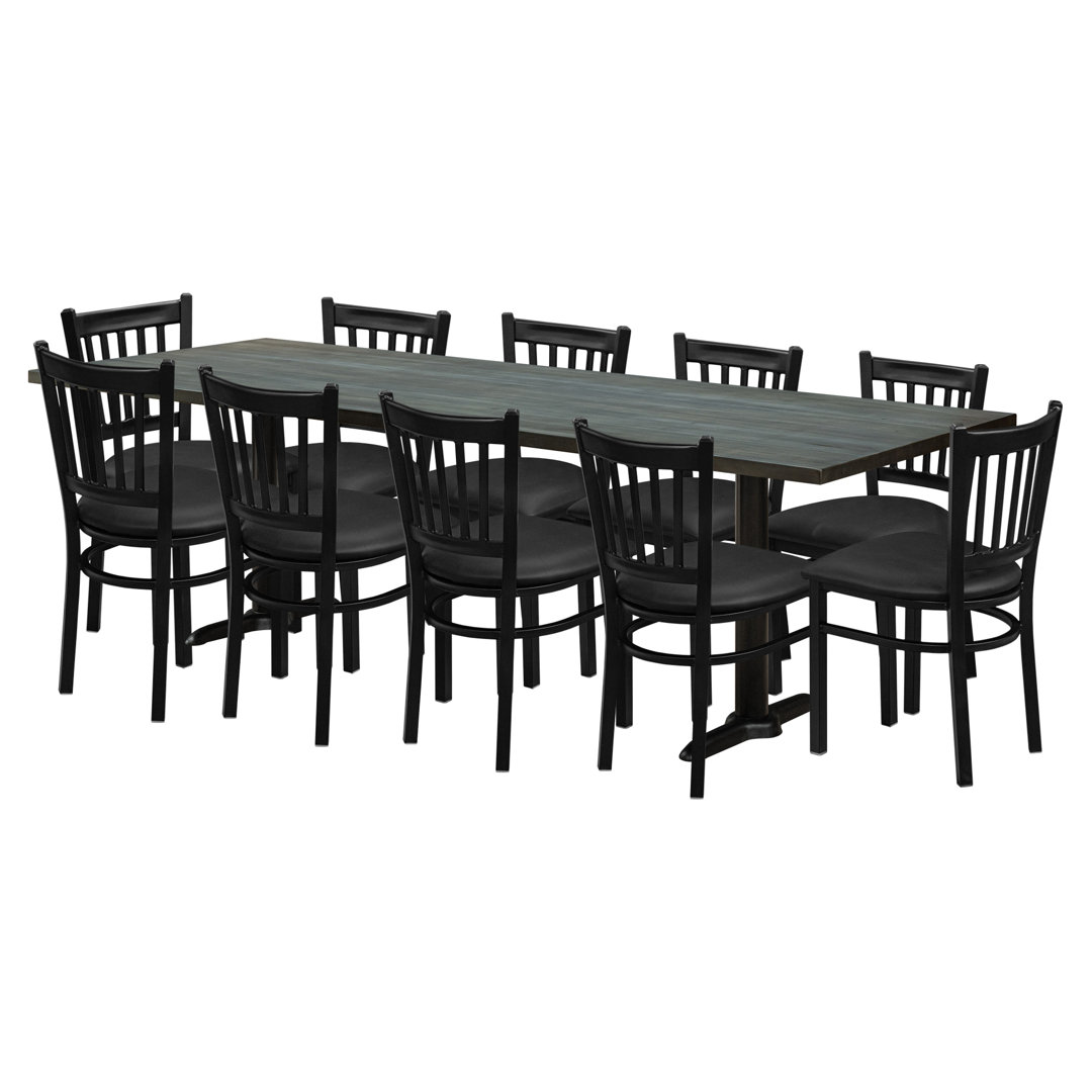 10 - Person Solid Wood Top Legs Dining Set Restaurant Furniture by Barn Furniture Table Top 
