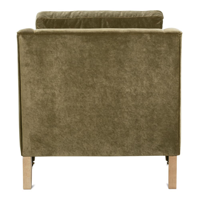 Madeline Armchair, Washed Oak, Olive Velvet (13295-13)