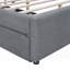 Grand lit plateforme tapissier avec lit gigogne simple TG - Aucun sommier requis, robuste Durable