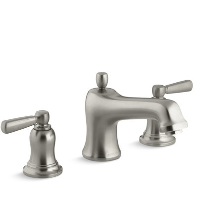 Bancroft Bath Faucet Trim for Deck-Mount High-Flow Valve with Non-Diverter Spout and Metal Lever Handles, Valve Not Included