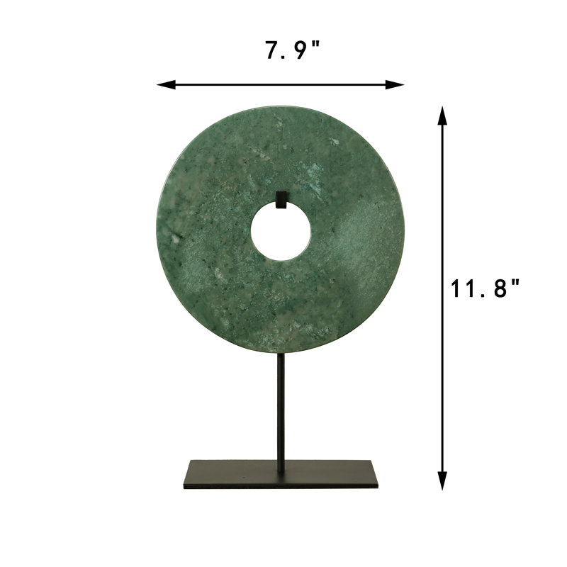 Statue de Jamielea Lily, H 12 po x l 8 po x P 3 po, Marbre vert