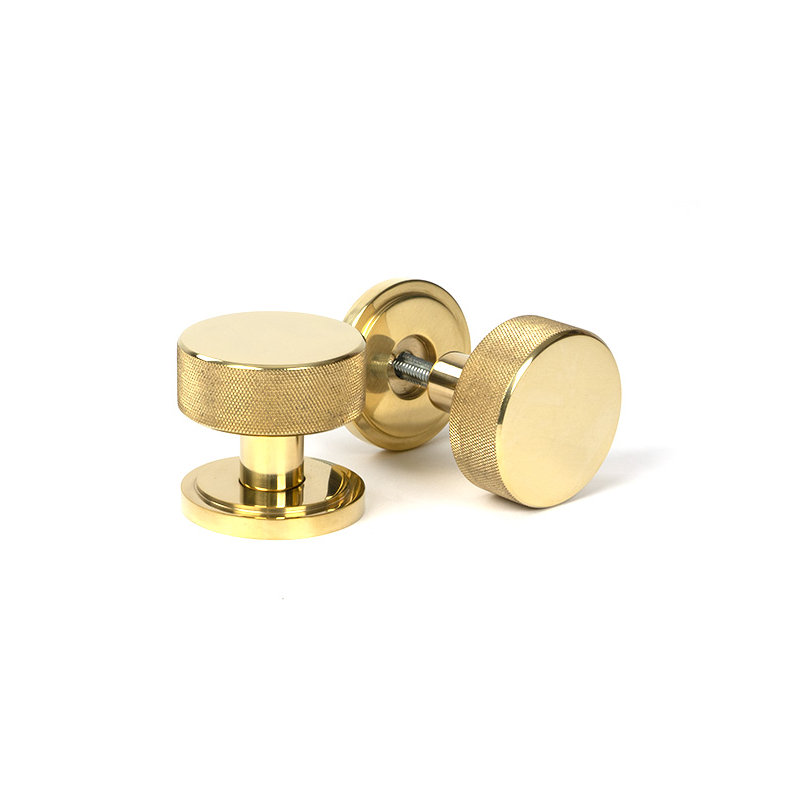 Brompton Interior Mortise Knobset, Polished Brass