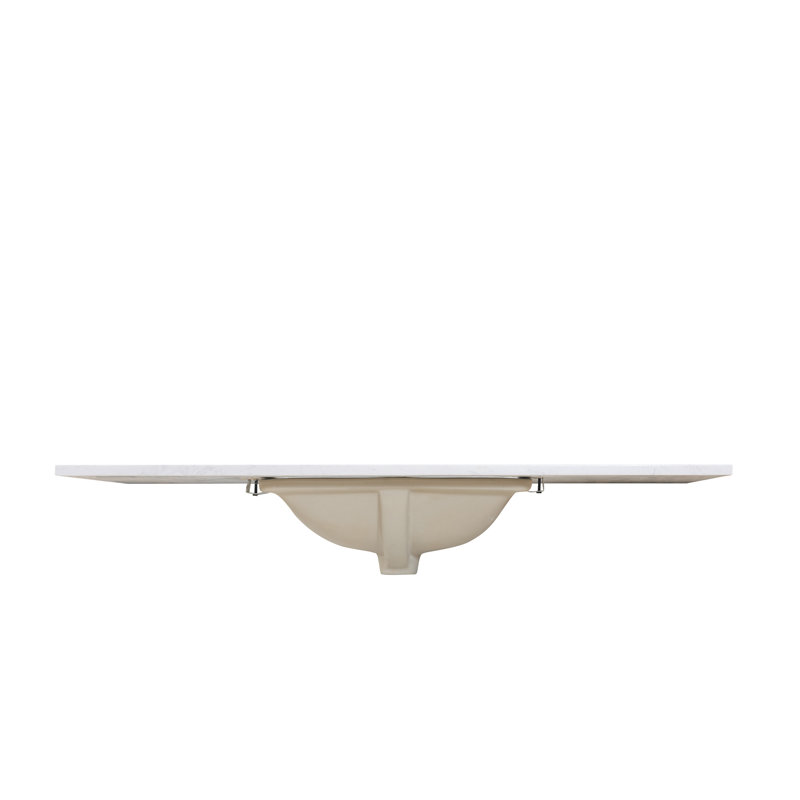 Aosta White 49" Composite Stone Vanity Top with Sink