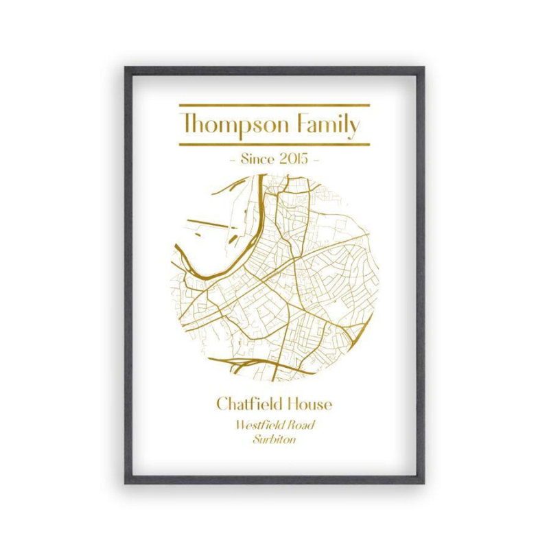 Print, Black Oak Frame, 31 cm H x 22 cm W x 2.5 cm D