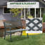 Boonton Cast Aluminium Outdoor Garden Bench 2 Seater Verdigris