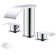 8 in. Widespread Double Handle Waterfall Bathroom Sink Faucet with Pop Up Drain