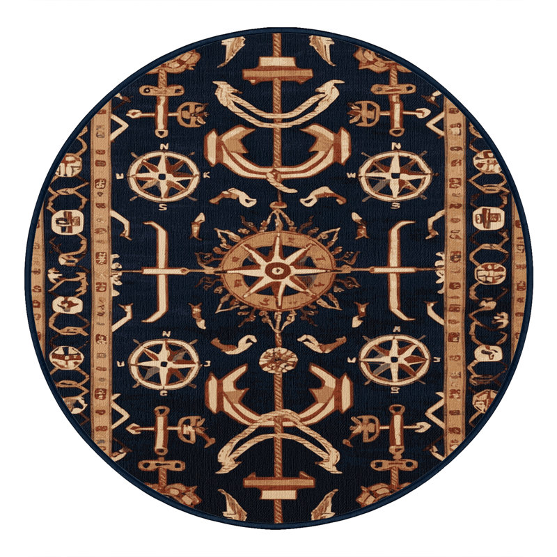 Tapis mauve lavable à la machine, Rond 6 pi