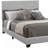 Full Panel Bed with Faux Leather Upholstery-621312046
