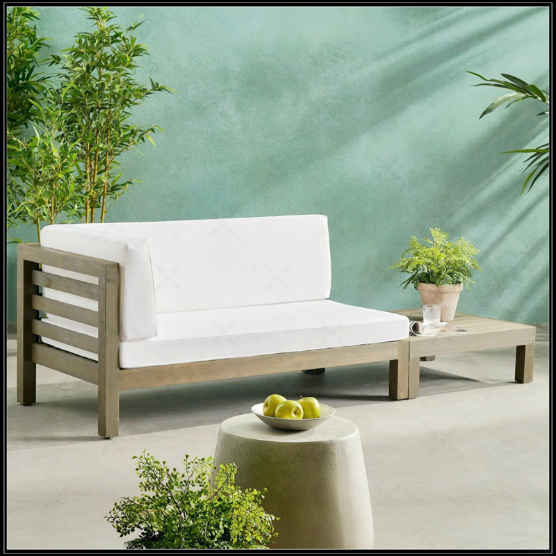 Banc de coin gauche et table basse