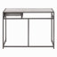 Bureau d'ordinateur, bureau personnel, ordinateur portable, tiroir de rangement, L 42 po, travail, métal stratifié gris, contemporain, moderne-1666753312-1666753314
